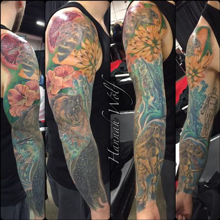 Tattoos - Flower and animal sleeve - 116188